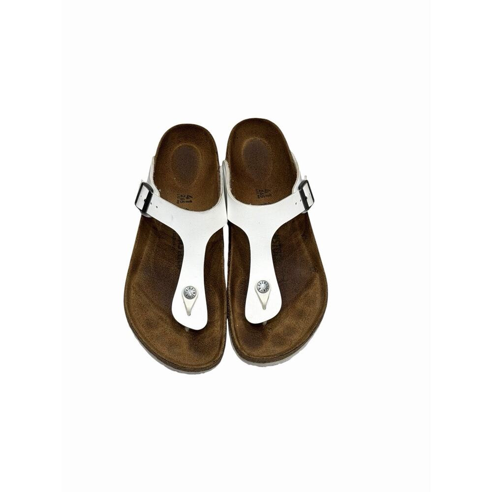 Birkenstock Gizeh Sandals Womens 10 Mens 8 Thong Flip Flops White Size 41